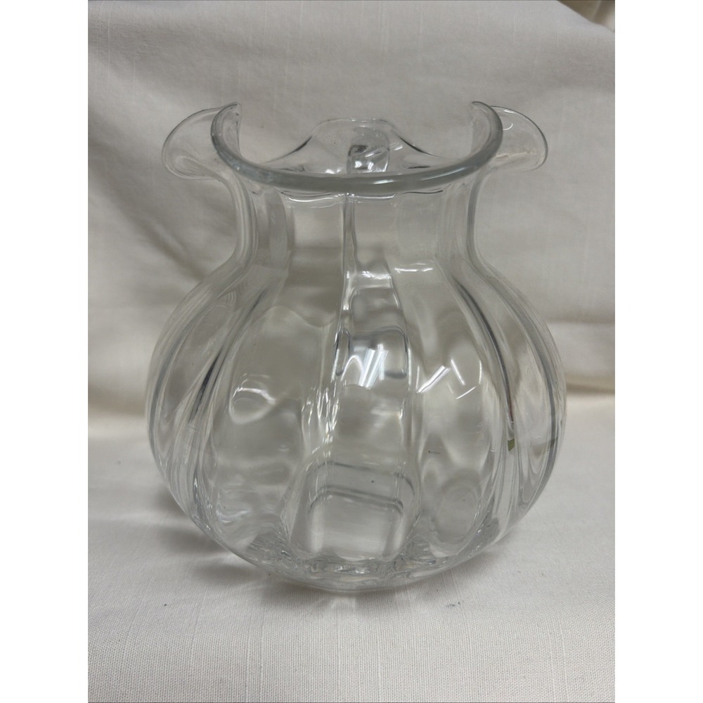 Tiffany & Co Crystal Devon Ruffled Rim Pitcher - Picture 2 of 8
